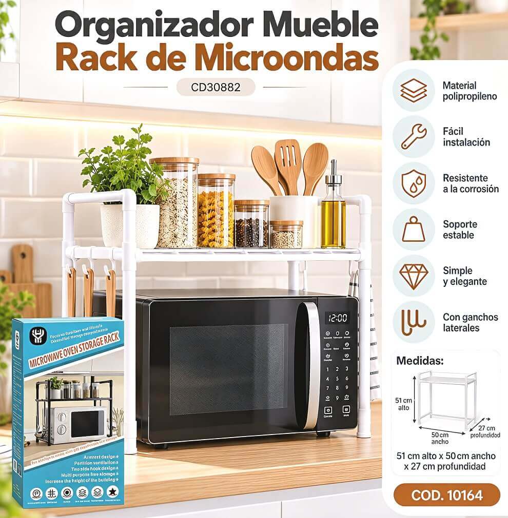 ORGANIZADOR MUEBLE RACK MICROONDAS - imagen 1