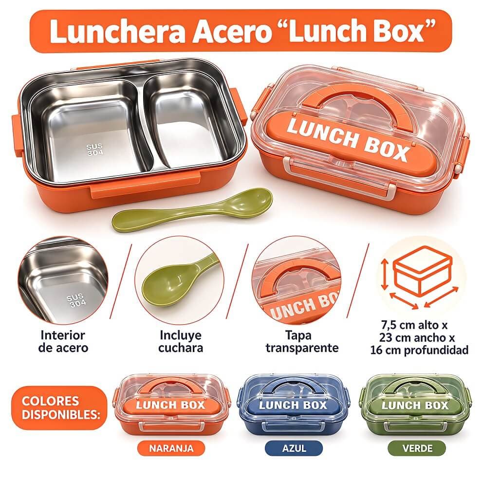 LUNCHERA ACERO "LUNCH BOX" - imagen 1