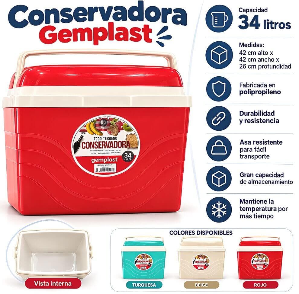 CONSERVADORA GEMPLAST 34lt. - imagen 1
