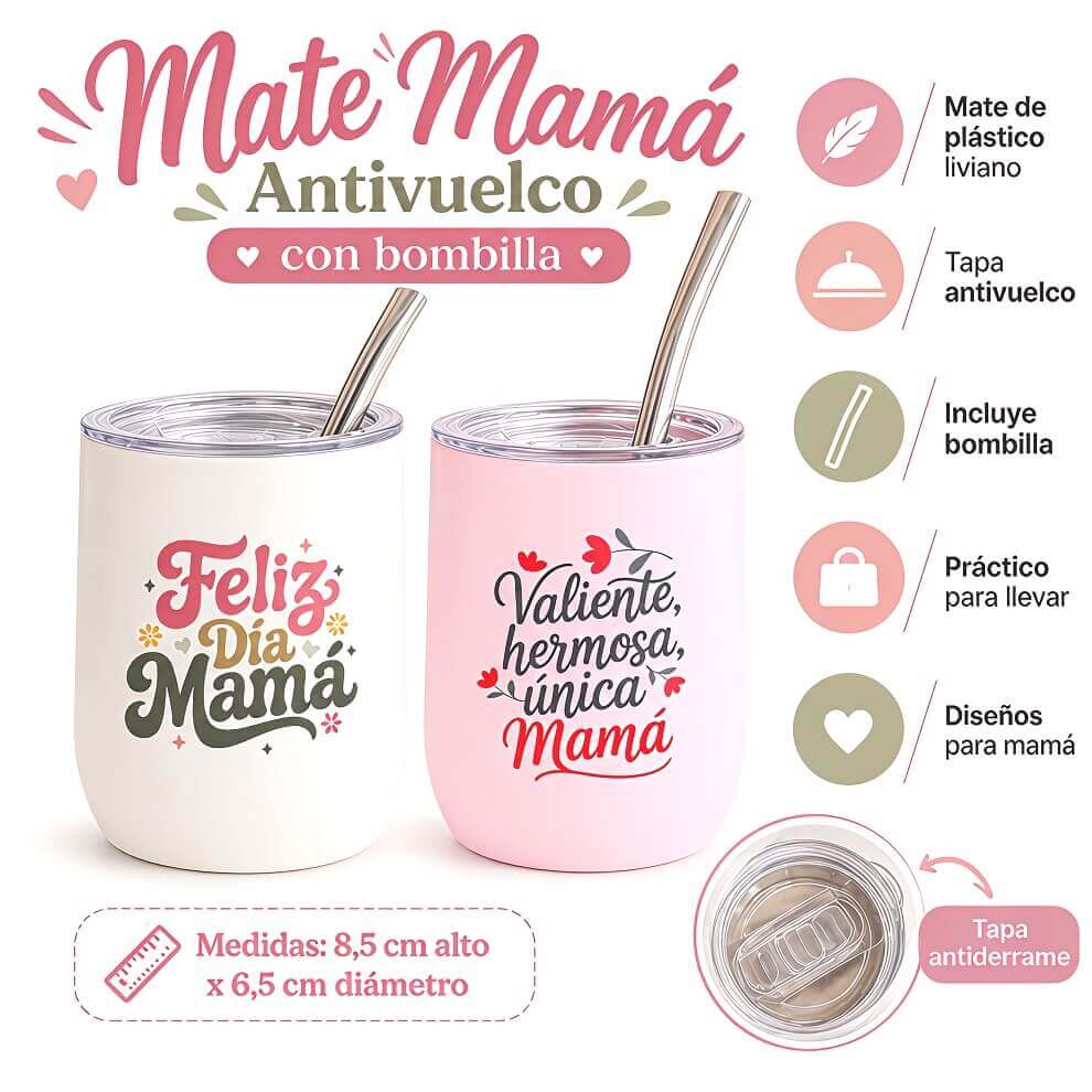 MATE MAMA ANTIVUELCO C/BOMBILLA - imagen 1
