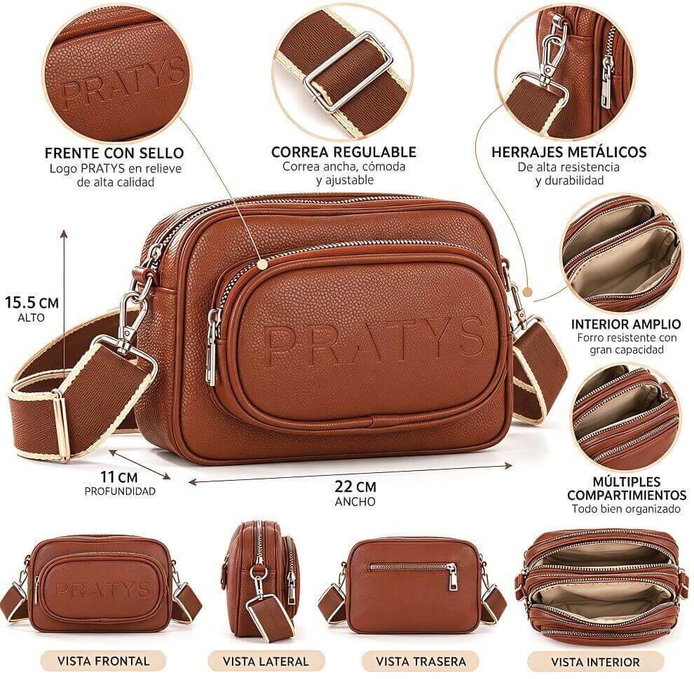 BANDOLERA PRATYS BOLSILLO FRENTE SELLO - imagen 1