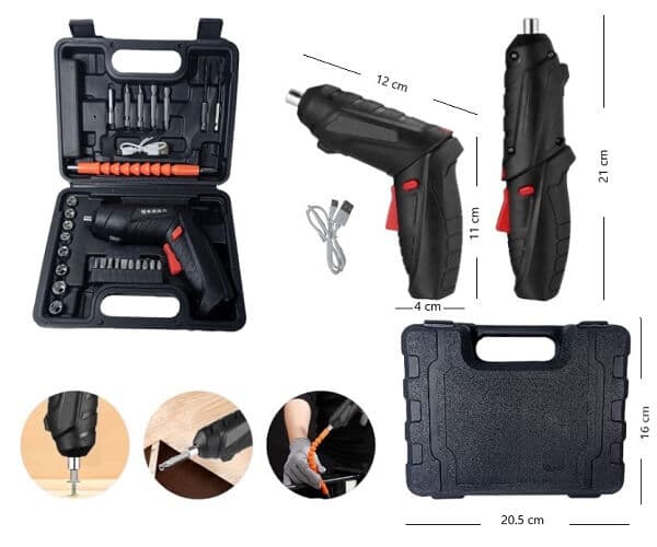 DESTORNILLADOR INALAMBRICO RECARGABLE USB 47PCS - imagen 1