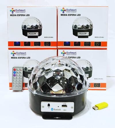 M.ESFERA PARLANTE BLUETOOTH/ LED RGB/ USB/ RITMICA - imagen 1