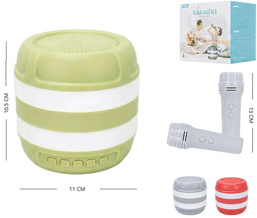MINI PARLANTE KARAOKE DOBLE MIC - imagen 1