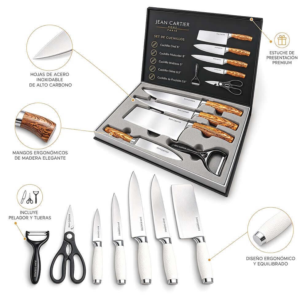 SET CUCHILLOS C/ HACHA - imagen 1