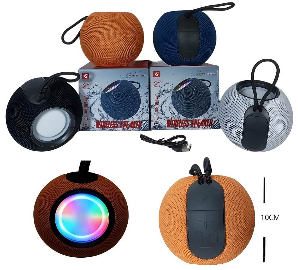 PARLANTE BT REDONDO C/LUZ RGB - imagen 1