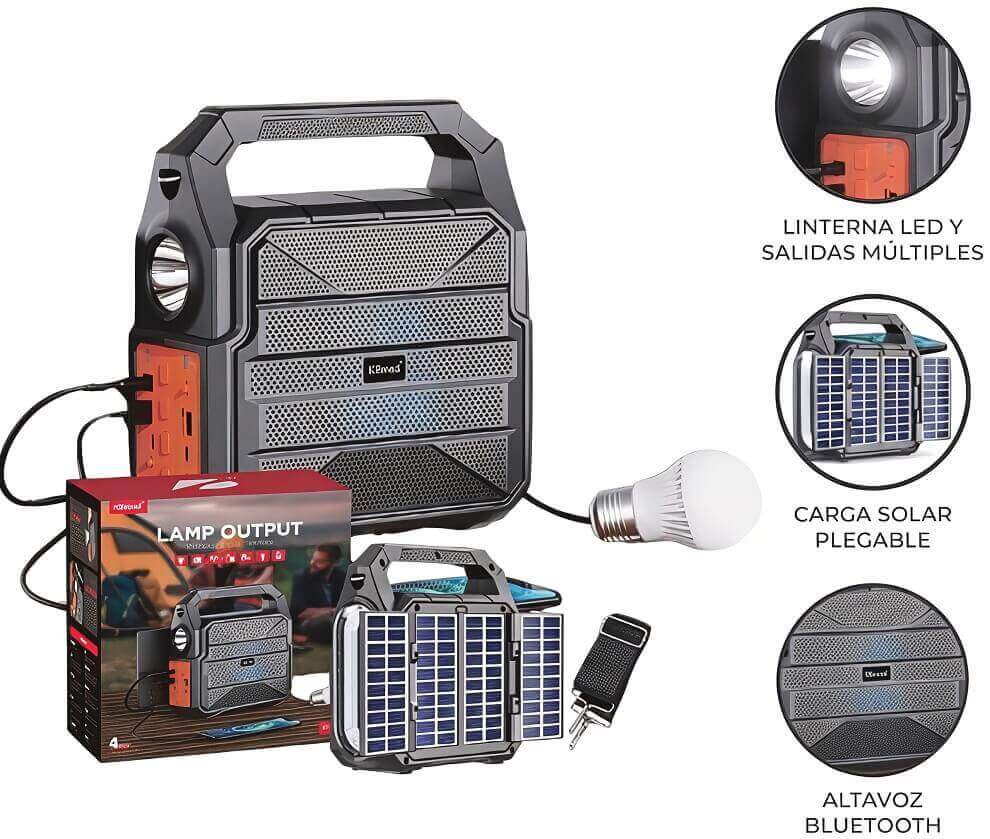 PARLANTE SOLAR MULTIFUNCION BT/FM 3000MA - imagen 1
