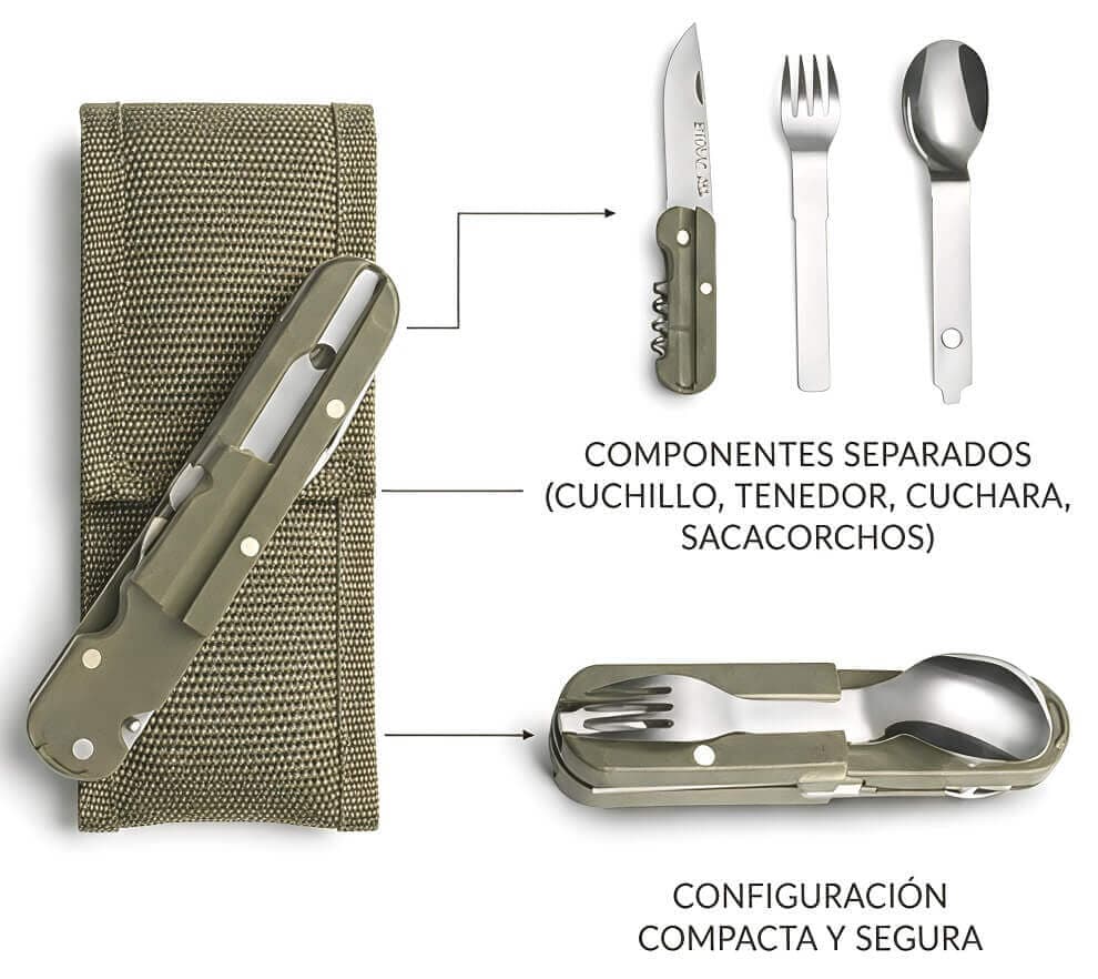 SET DE CUIBIERTOS DE CAMPING PLEGABLES - imagen 1