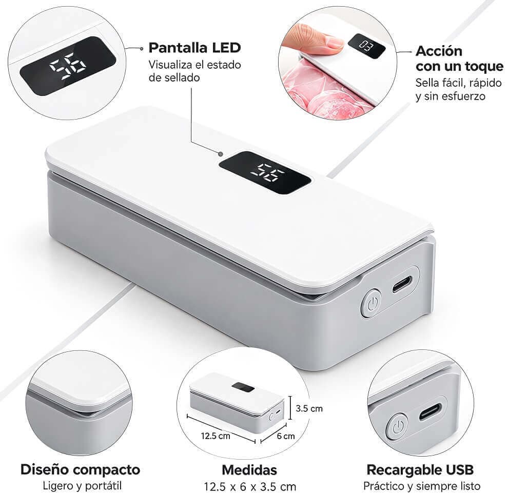 MINI SELLADORA DE BOLSA PORTATIL - imagen 1