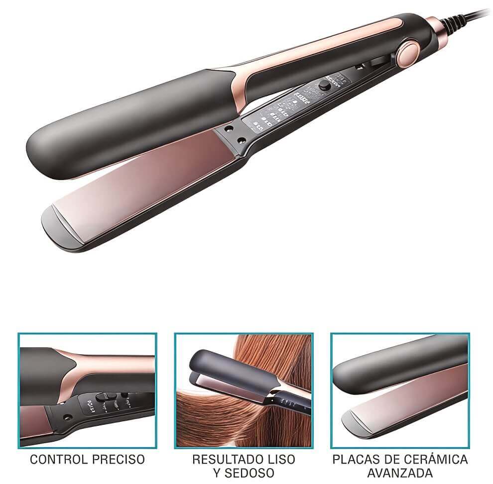 PLANCHA DE PELO C/PLACA DE TURMALINA - imagen 1