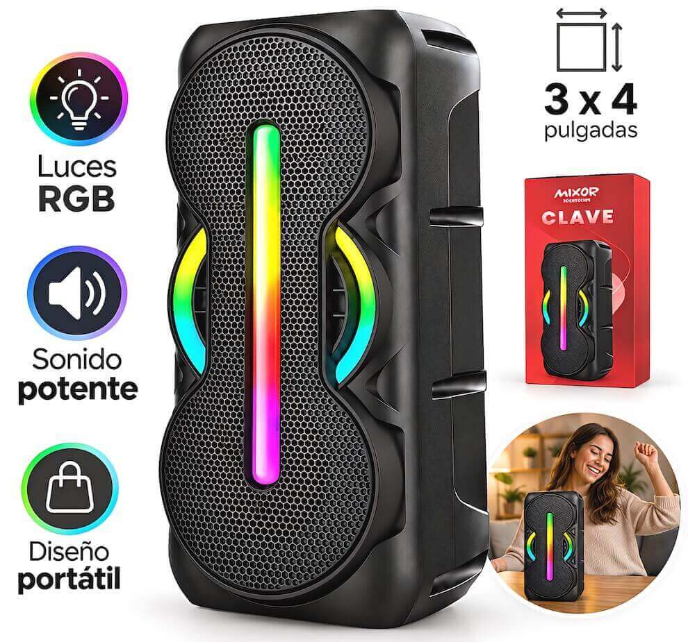 PARLANTE BLUETOOTH 4" x 3 CLAVE TORRE - imagen 1