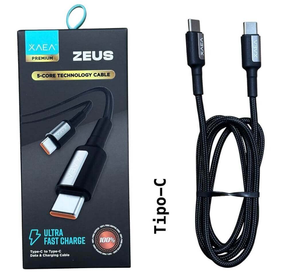 CABLE ZEUS (TIPO-C A TIPO-C) SOGA / PREMIUM - imagen 1