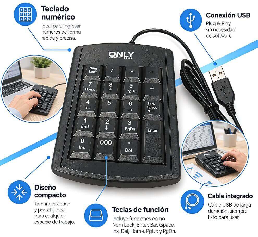 TECLADO NUMERICO K20 - imagen 1