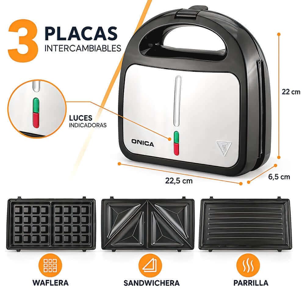 SANDWICHERA ELECTRICA 3 EN 1 - imagen 1