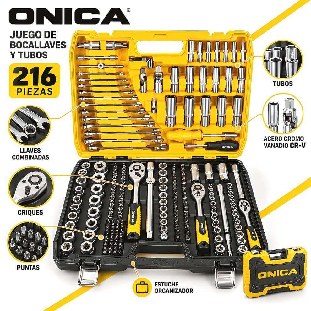 SET DE HERRAMIENTAS 216PCS CON INTERRUPTOR METAL - imagen 1