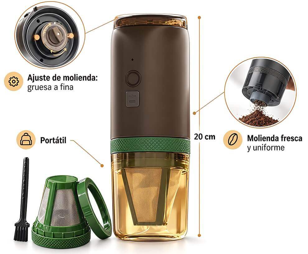 MOLINILLO DE CAFE ELECTRICO RECARGABLE - imagen 1