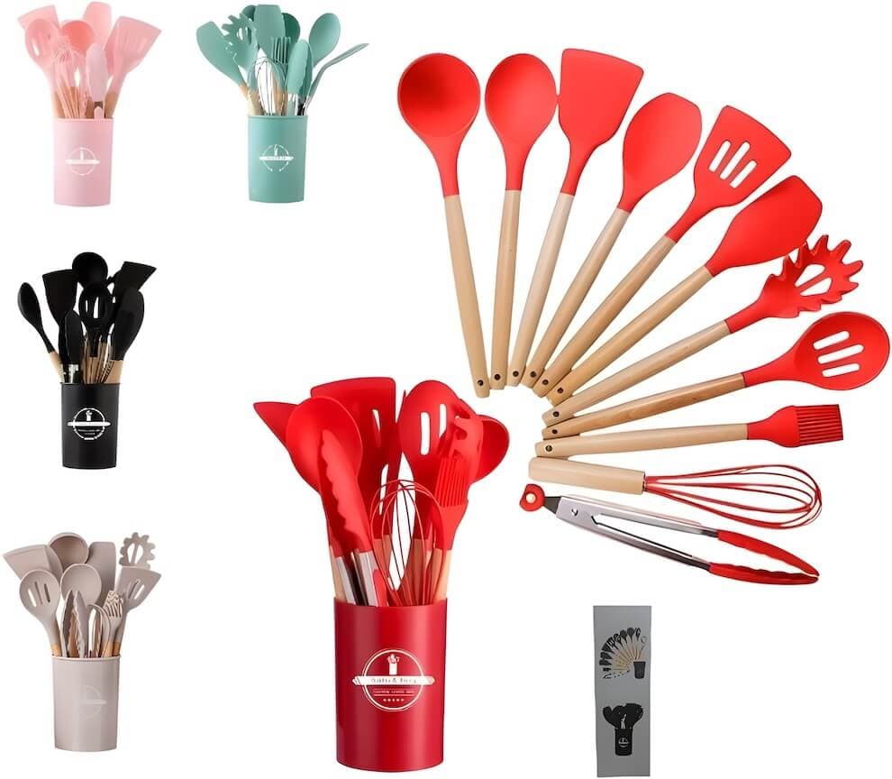 SET DE UTENSILIOS 12P DE SILICON - imagen 1