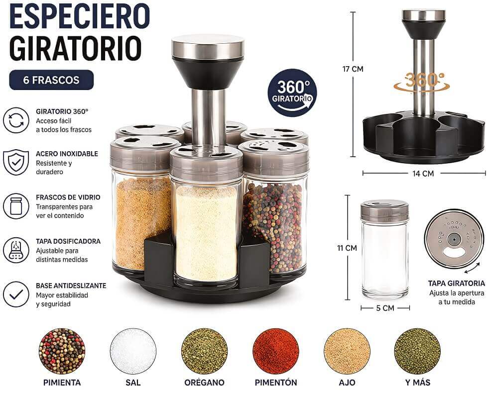 SET ESPECIERO X 7 PCS - imagen 1