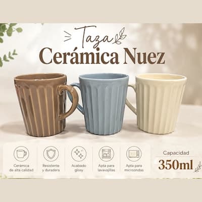 TAZA CERAMICA NUEZ 350ml