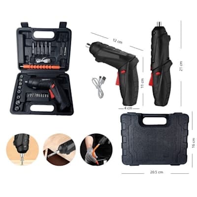 DESTORNILLADOR INALAMBRICO RECARGABLE USB 47PCS
