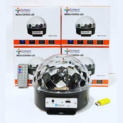M.ESFERA PARLANTE BLUETOOTH/ LED RGB/ USB/ RITMICA