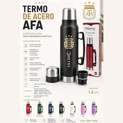 TERMO ACERO 1.200ml AFA