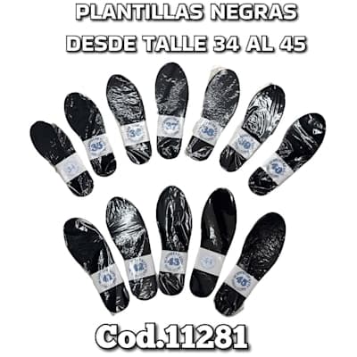 PLANTILLAS NEGRAS (TALLE DEL 34 AL 45 )