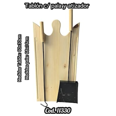 TABLON C/PALA Y ATIZADOR 30x60
