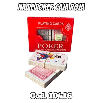 NAIPE POKER IMPOR CAJA ROJA