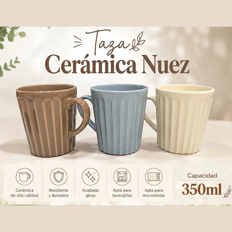 TAZA CERAMICA NUEZ 350ml