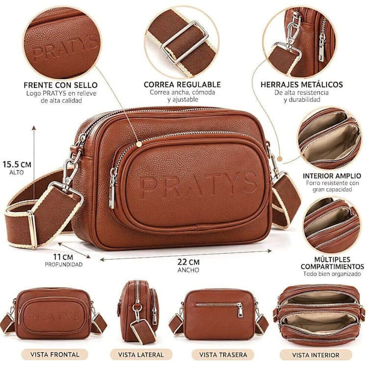 BANDOLERA PRATYS BOLSILLO FRENTE SELLO