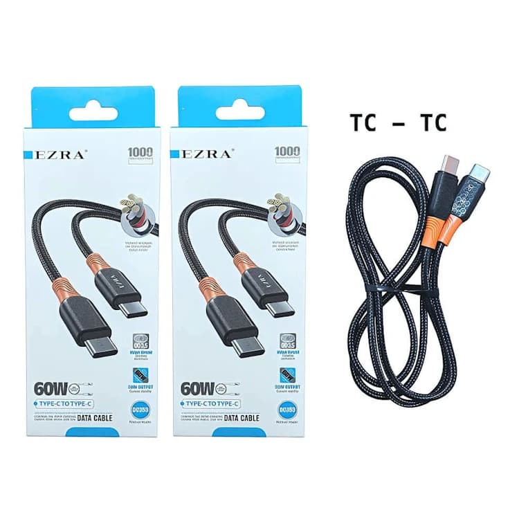 CABLE (TIPO-C A TIPO-C) EZRA 60W / PREMIUM