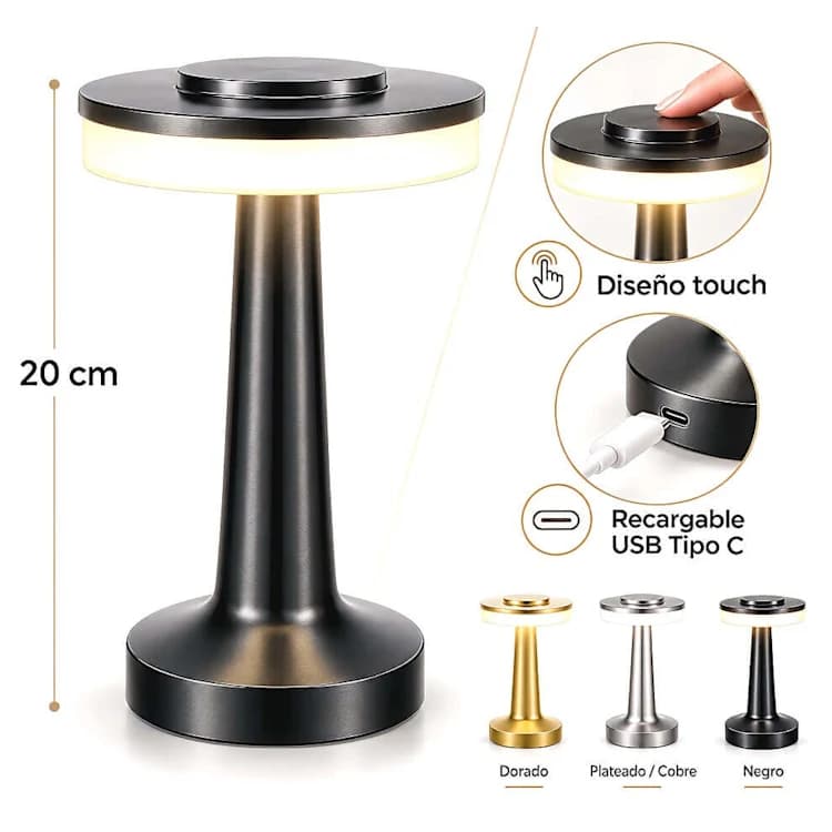 VELADOR TOUCH 3 COLORES