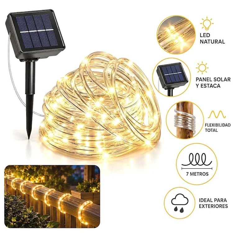 MANGUERA GUIRNALDA SOLAR 7MTS