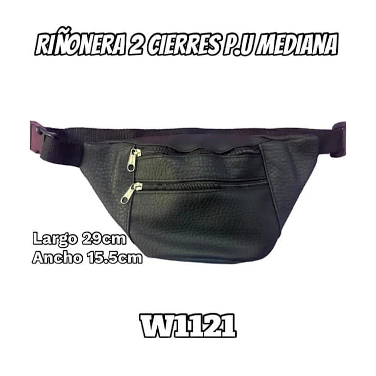 RIÑONERA 2 CIERRES PU MEDIANA