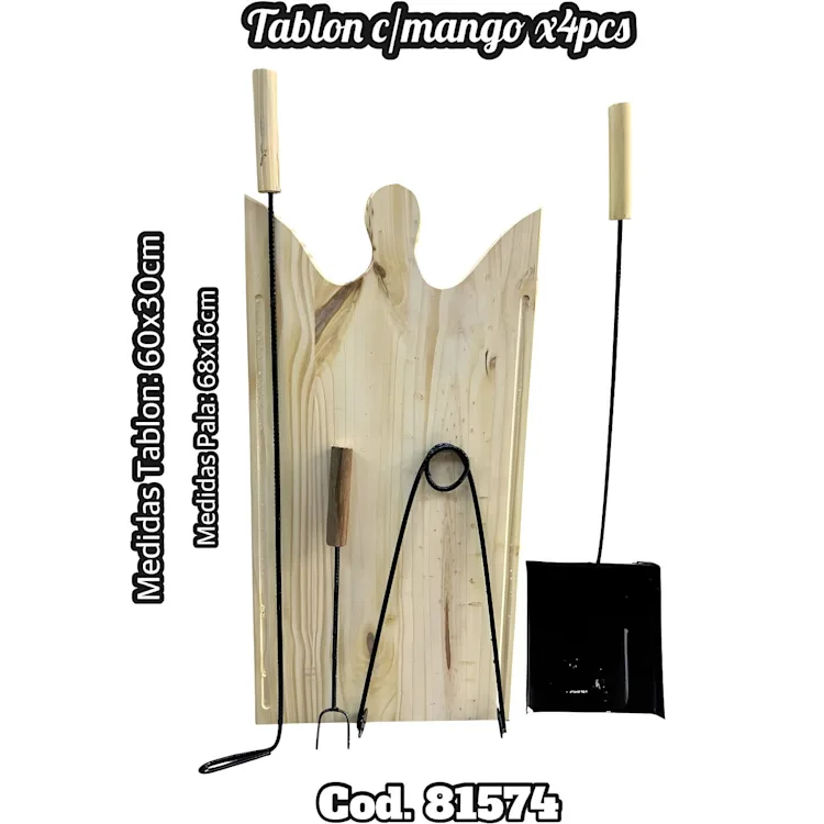 TABLON C/MANGO x4pcs