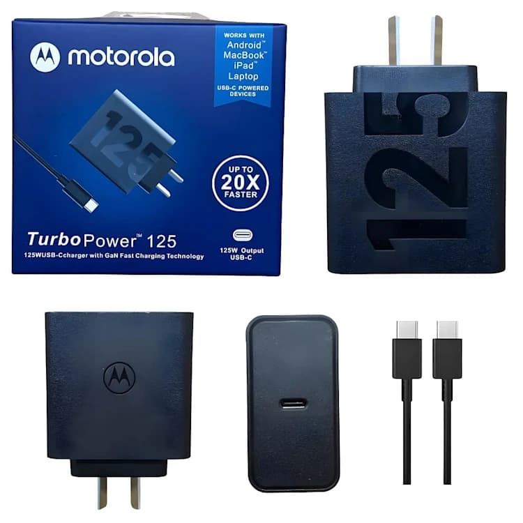 CARGADOR (TIPO-C) MOTOROLA / TURBO 125W+