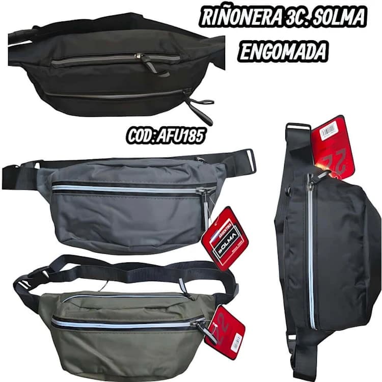 RIÑONERA ENGOMADA SOLMA 3 CIERRES