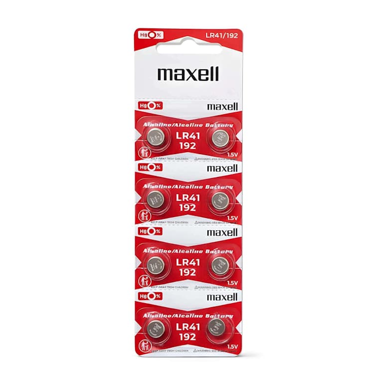 PILAS ALCALINAS LR41 MAXELL ( x 10 PILAS )