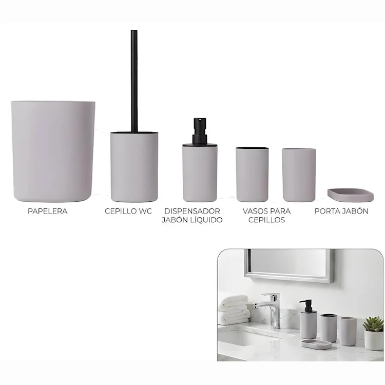 SET ORGANIZADOR DE BAÑO 6PCS