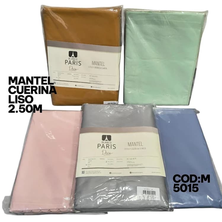 MANTEL CUERINA LISO 2.50m.
