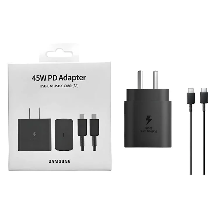 CARGADOR SAMSUNG 45W PD + CABLE (TIPO-C A TIPO-C)