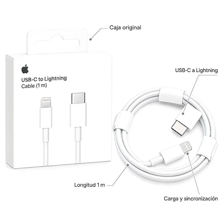 CABLE (LIGHTING A TIPO-C APPLE) CALIDAD ORIGINAL