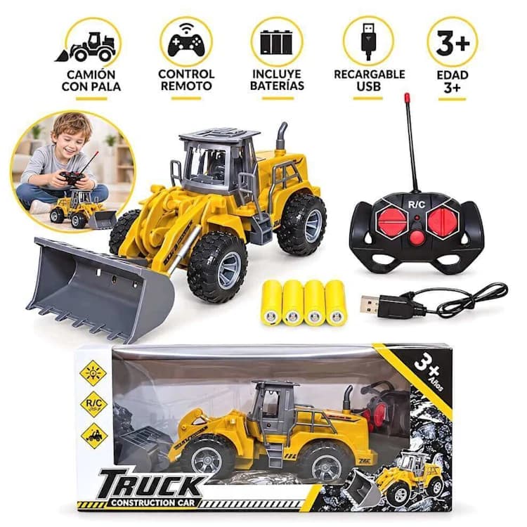 CAMION EXCAVADORA RECARGABLE C/LUZ (26CM)