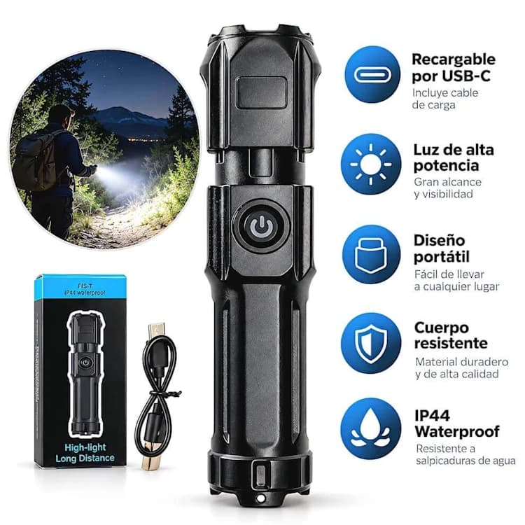 LINTERNA LED RECARGABLE