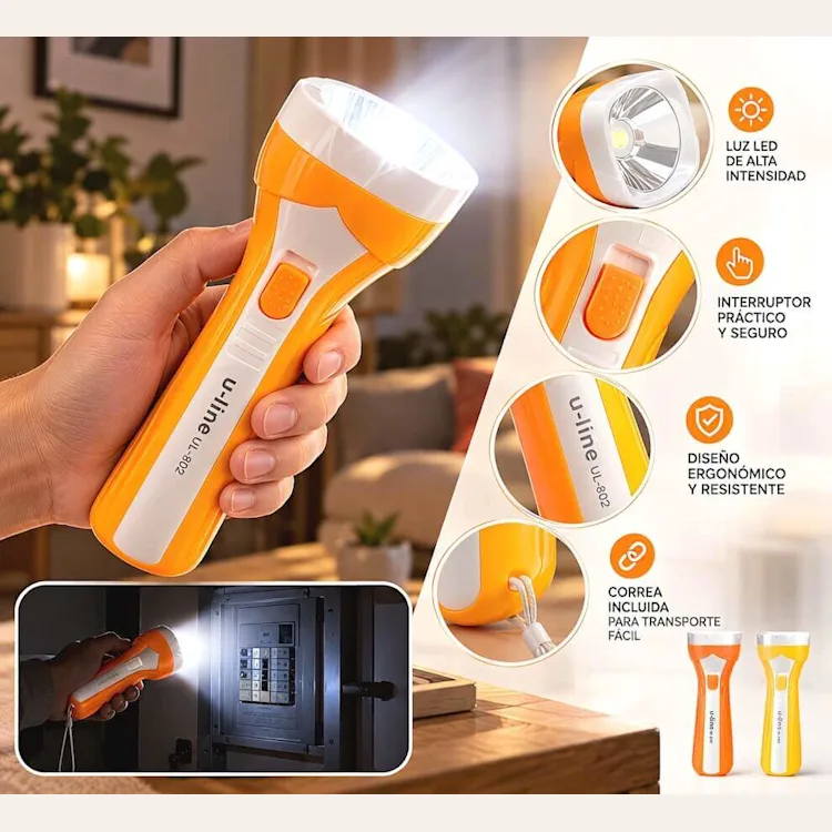 LINTERNA RECARGABLE 9LED ULINE