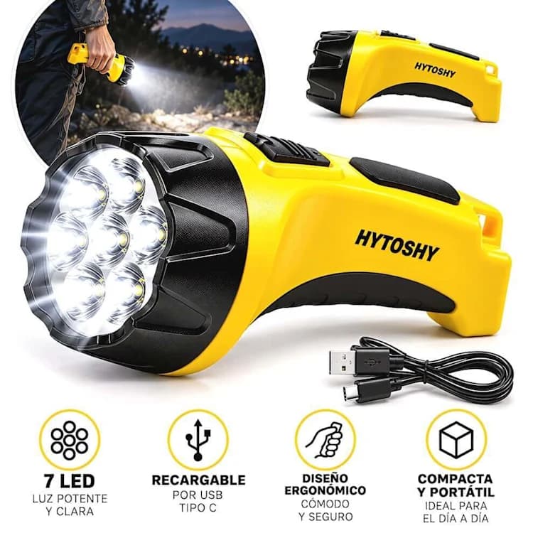 LINTERNA RECARGABLE / 7 LEDS
